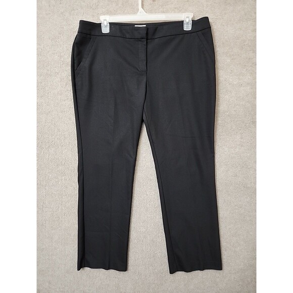 Chicos So Slimming Dress Pants Women 3 US 16 Short Black Straight Leg Stretch - Picture 1 of 8